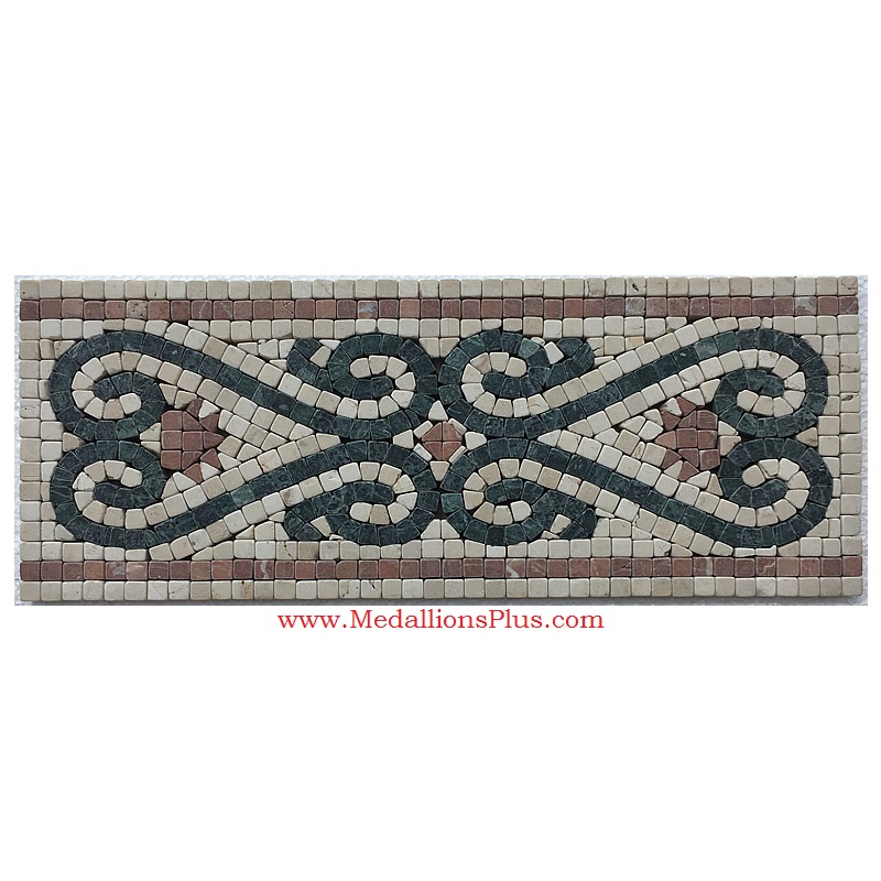 Reese, Honed Mosaic Tile Listello 6.25"x15.75"
